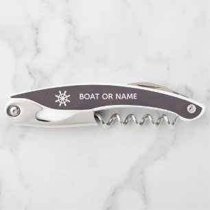 Tire-bouchon Nom ou nom du bateau Roue d'expédition