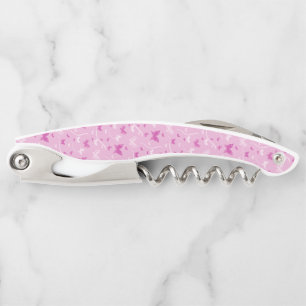 Tire-bouchon Papillon rose Coeur d'amour