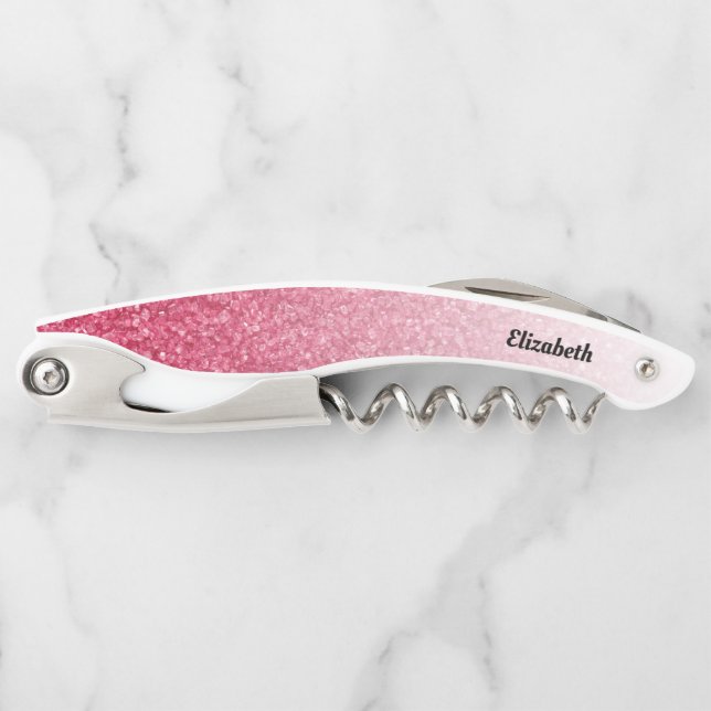 Tire-bouchon Parties scintillant de dégradé rouge (Devant)