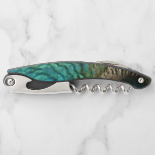 Tire-bouchon Peacock Plumes I Colorful Abstrait Nature Design