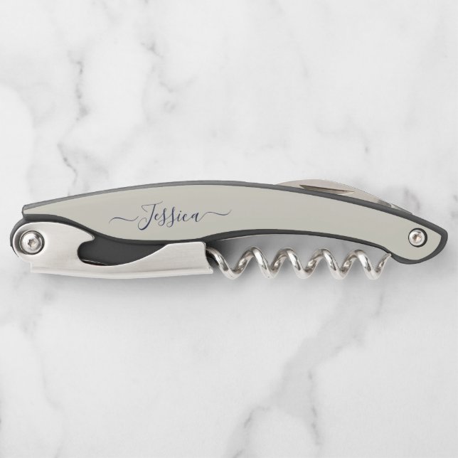 Tire-bouchon Personalized Name Corkscrew Elegant Wine Opener  (Devant)