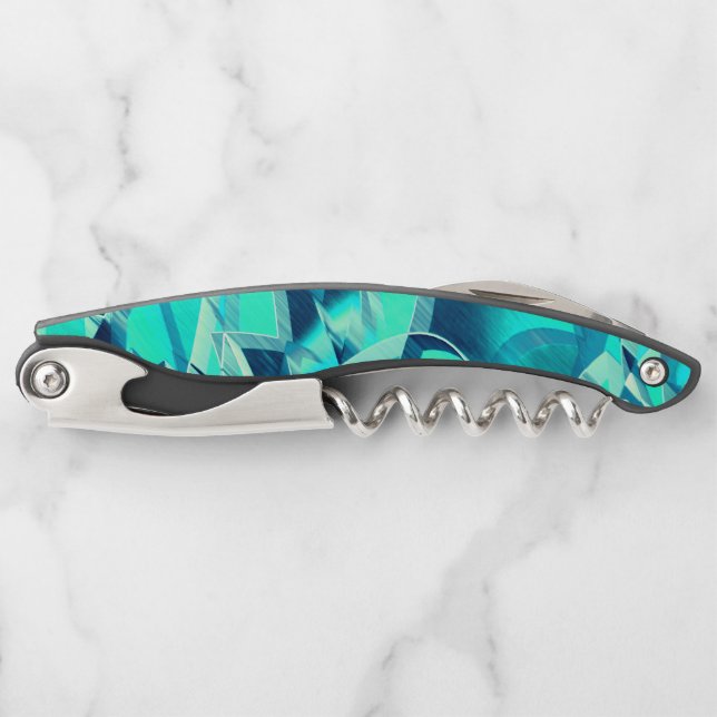 Tire-bouchon Pistes cyanes avec des gouttelettes sur arrière -  (Devant)