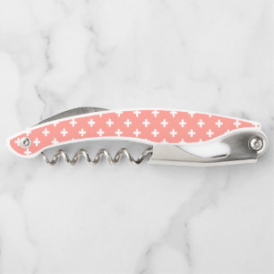 Tire-bouchon Polka blanche croise sur la pêche