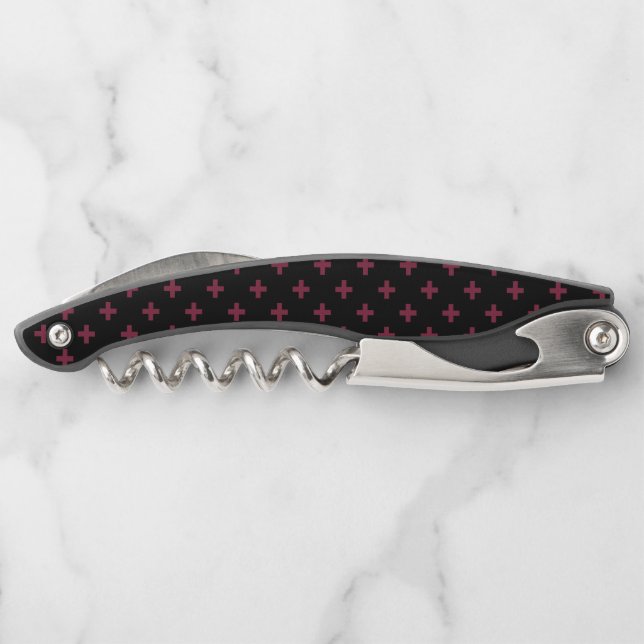 Tire-bouchon Polka de mûre croise sur le noir (Dos)