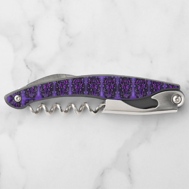 Tire-bouchon Purple Elephants Waiter's Corkvis (Dos)