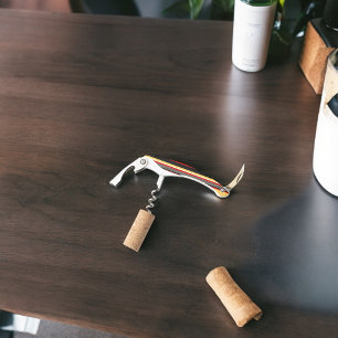 Tire-bouchon Rayures jaunes, noires et rouges