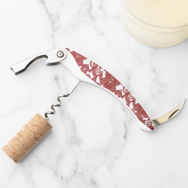 Tire-bouchon Red Lace Motif Valentine's (Devant)