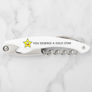 Tire-bouchon Révolution Gold Star Vous Méritez Une Étoile Or