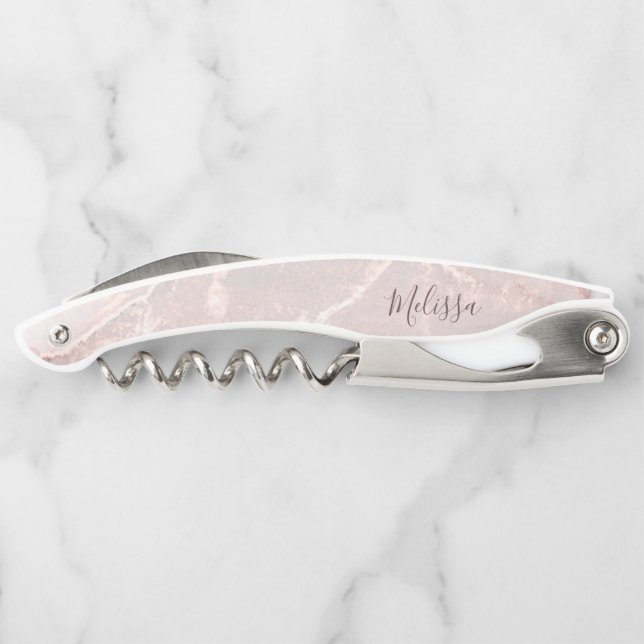 Tire-bouchon Rose Gold  Encre Marbre  (Dos)
