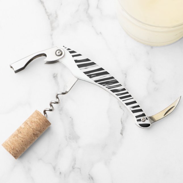 Tire-bouchon Sacacorchos estilo Blanco y Negro  (Devant)