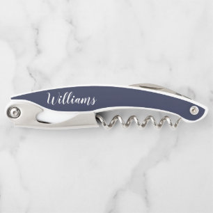 Tire-bouchon Script moderne Nom personnalisé Waiter's Corkvis