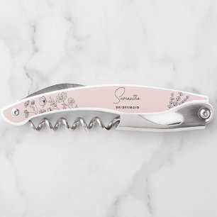 Tire-bouchon Simple Moderne Personnalisé Bridesmaid Floral Site