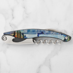 Tire-bouchon SlipperyJoe NYC graffiti lune entourée tourbillonn