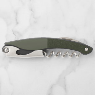 Tire-bouchon Split Moss Green Waiter Corkvis - Personnalisable