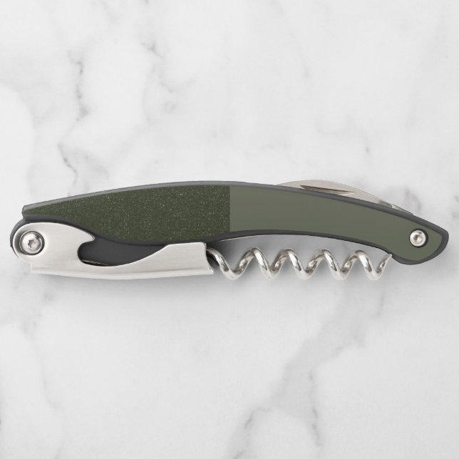 Tire-bouchon Split Moss Green Waiter’s Corkvis - Personnalisabl (Devant)