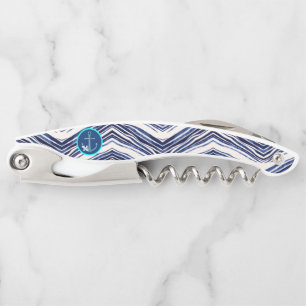 Tire-bouchon Summer Navy Blue Boat Populaire Stripes Collection