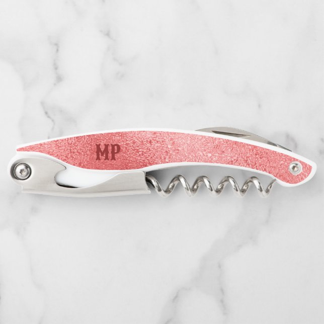 Tire-bouchon Texture brillante rouge irisée (Devant)