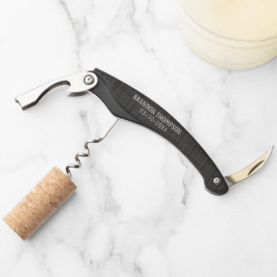 Tire-bouchon Tissu Chic Gris Acier Foncé de Classe
