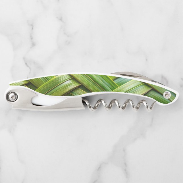 Tire-bouchon Tissu de bambou vert frais (Devant)