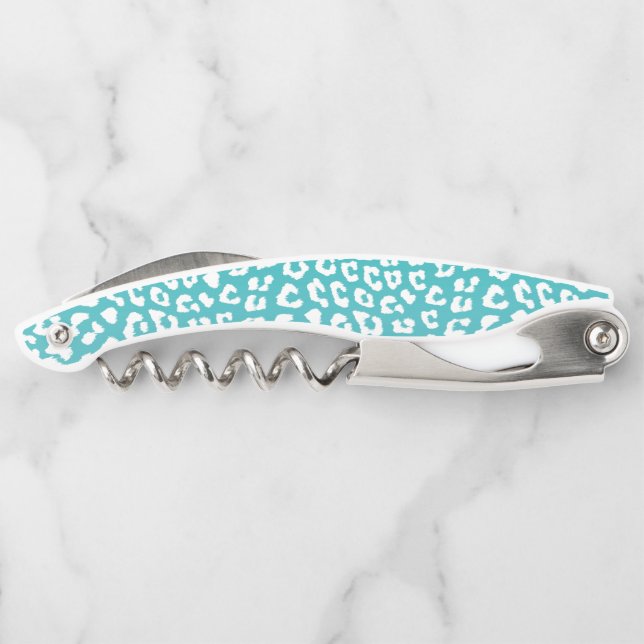 Tire-bouchon Tourquoise Leopard Patters (Dos)