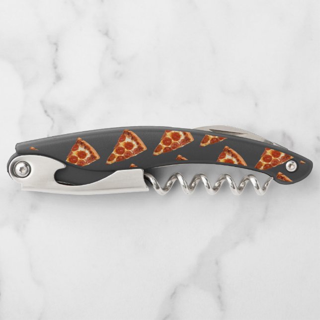Tire-bouchon Tranche de pizza pepperoni classique de SlipperyJo (Devant)