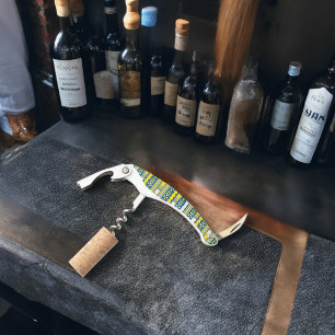 Tire-bouchon Vert bleu traditionnel Motif tribal