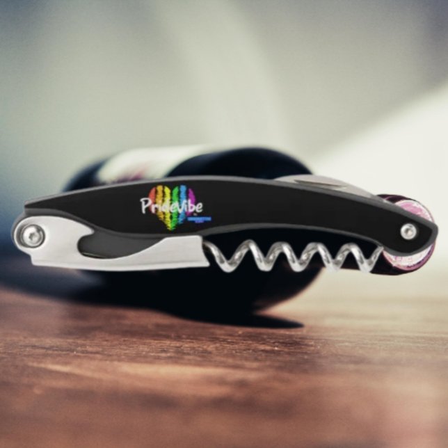 Tire-bouchon Vibrant PrideVibe : Déboucher avec Rainbow Heart (Créateur téléchargé)