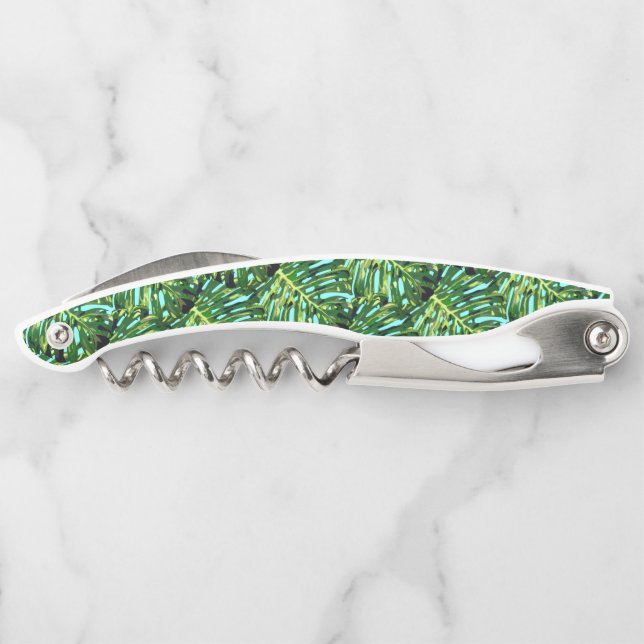 Tire-bouchon Vis-bouchon vert Feuille (Dos)