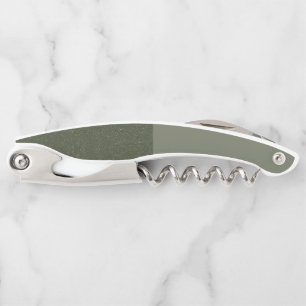 Tire-bouchon Vis-bouchon vert mousse à deux tons - personnalisa