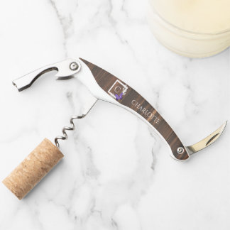 Tire-bouchon Vis-papillon violet rustique