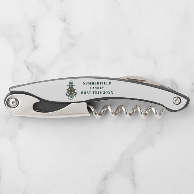 Tire-bouchon Voyage en bateau de croisière nautique (Devant)