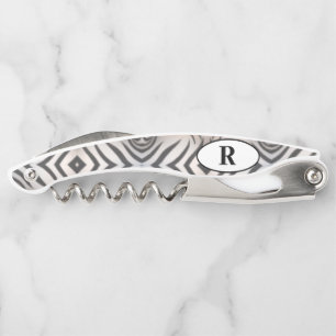 Tire-bouchon Zèbre monogramme rayé
