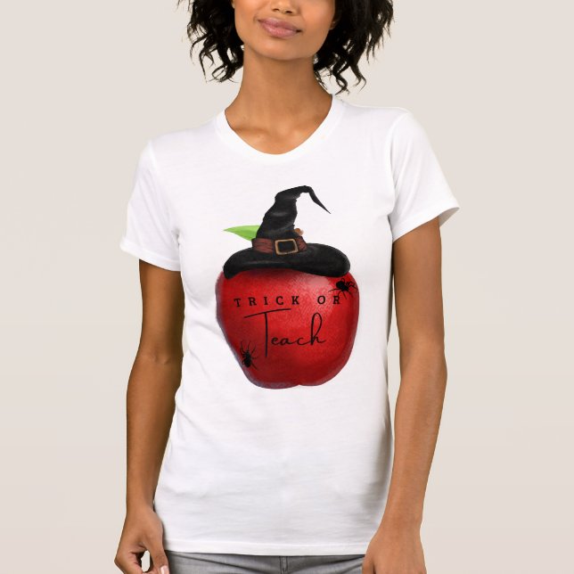 Tirer ou enseigner un t-shirt enseignant de pomme (Devant)