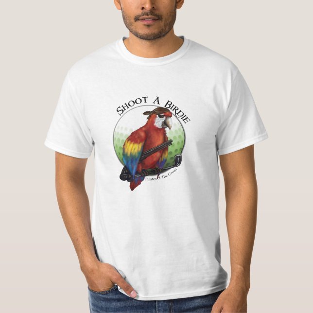 Tirer Un T-shirt Golfeur De Parrot D'Oiseau (Devant)