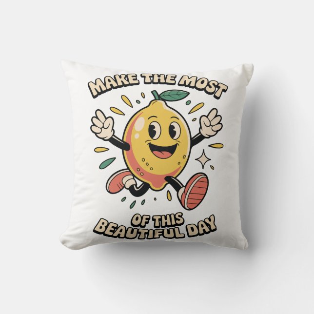 Tirez le meilleur parti – Coussin décoratif Citron (Recto)