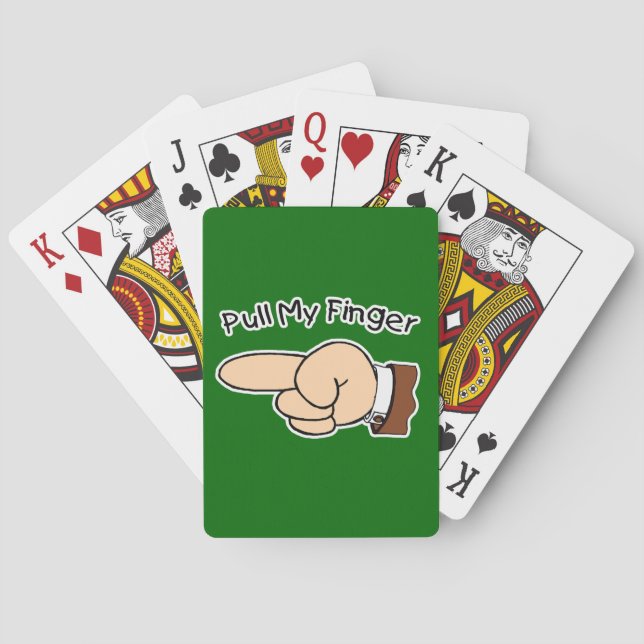 Tirez mes cartes de jeu drôles de doigt pour le (dos)