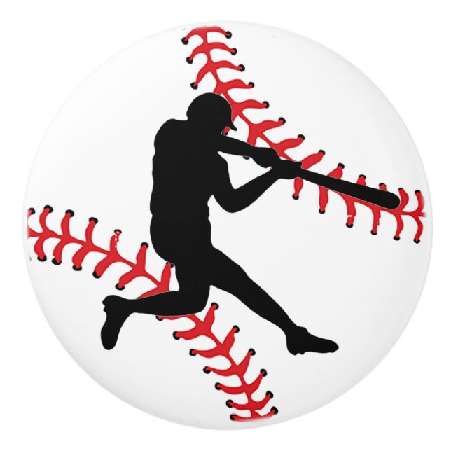 Tiroir de conception de base-ball, bouton d'armoir (Devant)