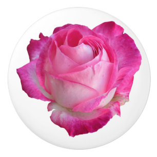 Tiroir de rose rose Cabinet Fleur de poignée