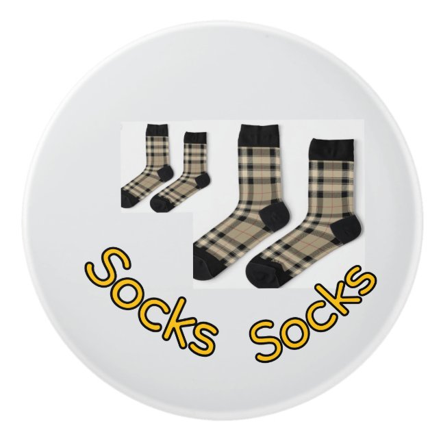 Tiroir poignée en céramique SOCKS (Devant)