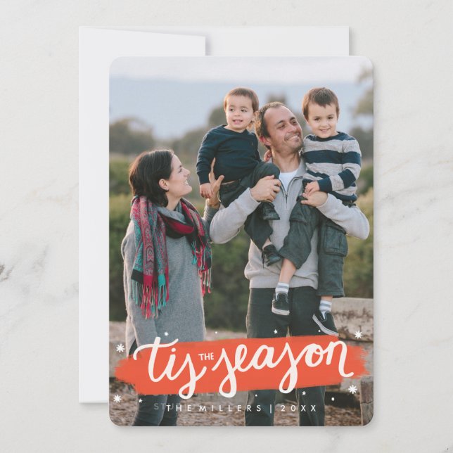 Tis le carte photo de vacances de course de brosse (Devant)