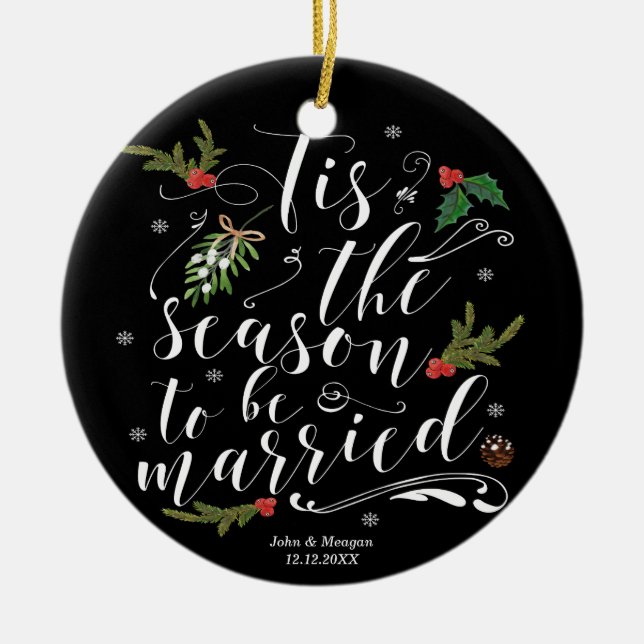 Tis le premier ornement d'arbre de Noël de saison (Devant)