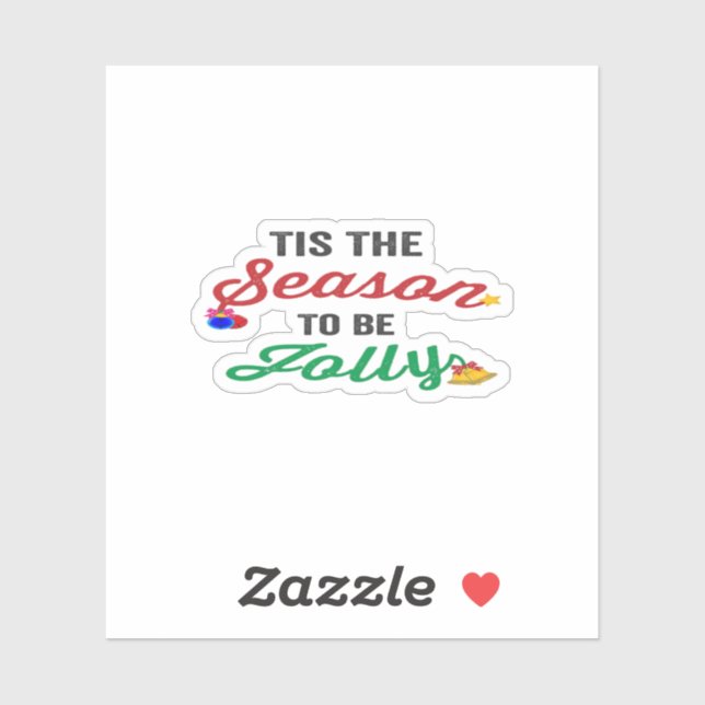 Tis The Season To Be Careful Classic Stickers (Feuille)