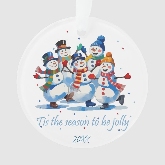 Tis the Season to be Jolly Dancing Jolly Snowmen (devant)