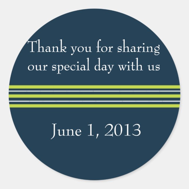 Tisbury - Blanc vert de la marine - Sticker rond (Devant)