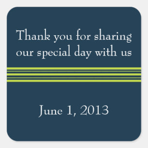 Tisbury - Marine et Vert - Sticker Carré