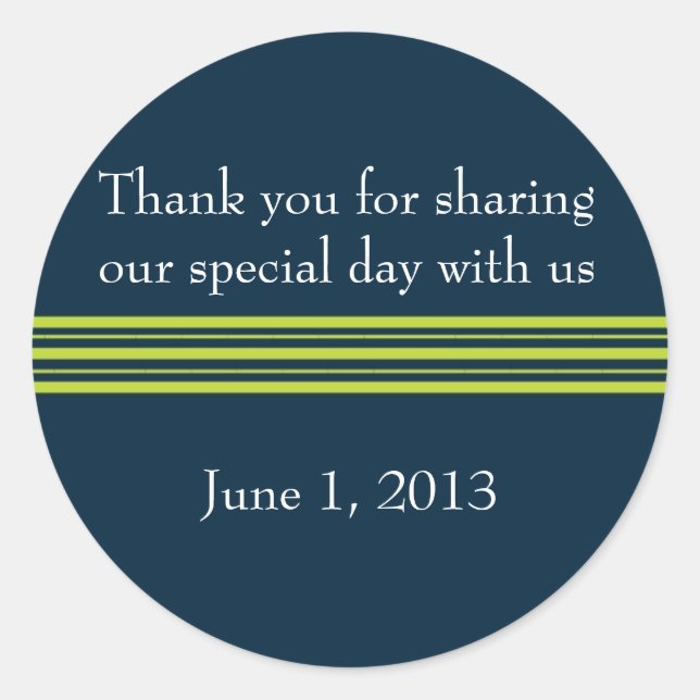 Tisbury - Navy et Green - Sticker rond (Devant)