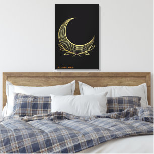 Tissage Doré Grâce Lunaire Toile d'Art Fin