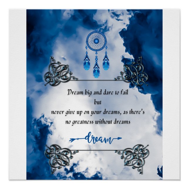 tisserand Blue Dream de minuit Poster brillant (Devant)