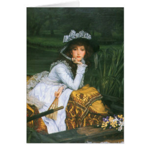 Tissot : Jeune Madame dans un bateau