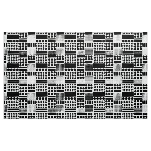 Tissu 100416 - Noir sur blanc (Yard)